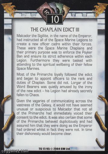 The Chaplain Edict III